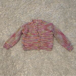 Cat & Jack Rainbow Knit Cardigan (XS, 4/5)